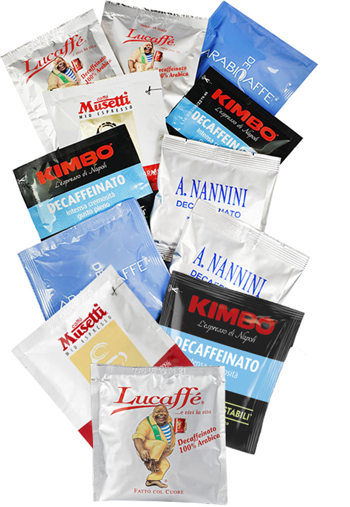 Sample set of decaffeinated espresso ESE pads