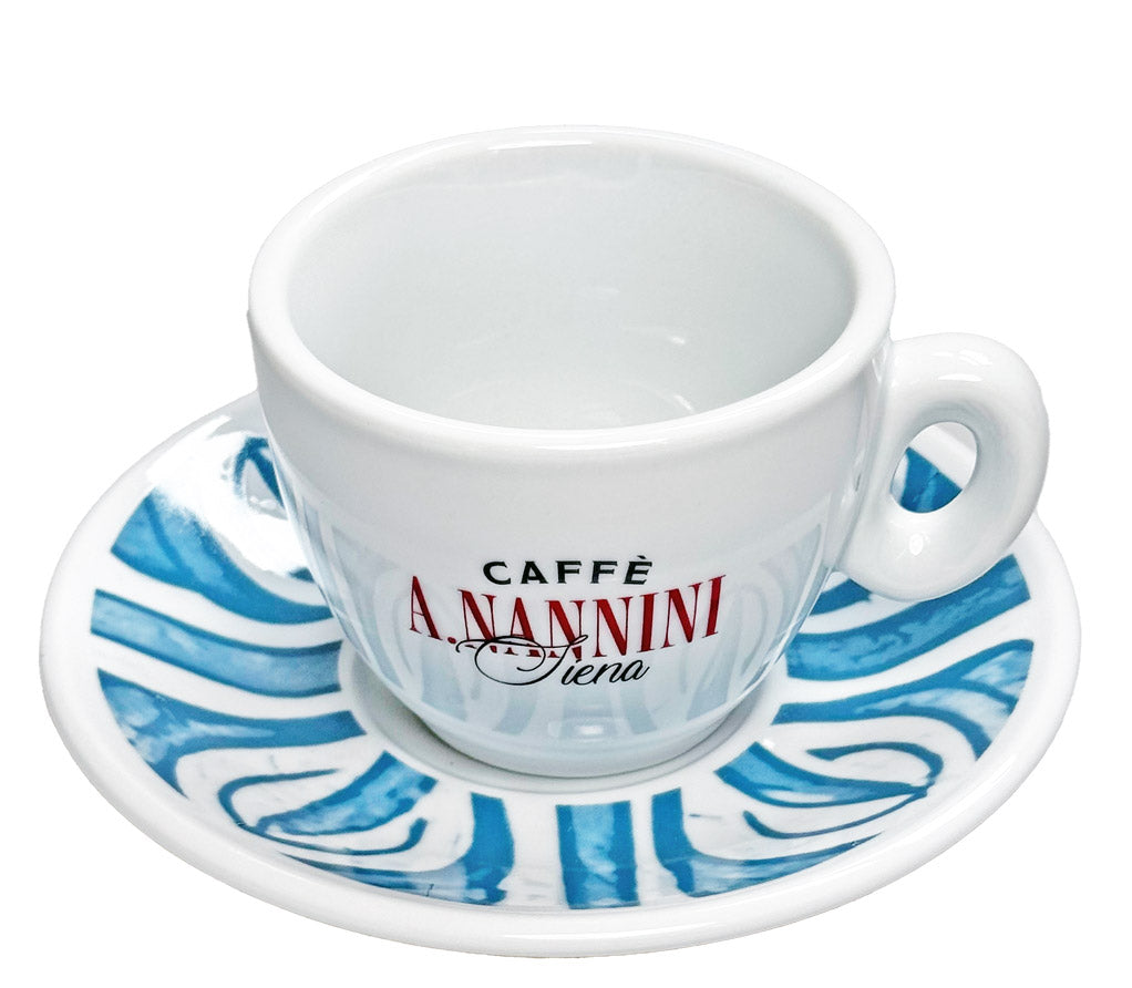 Cappuccino cup and blue saucer - Nannini