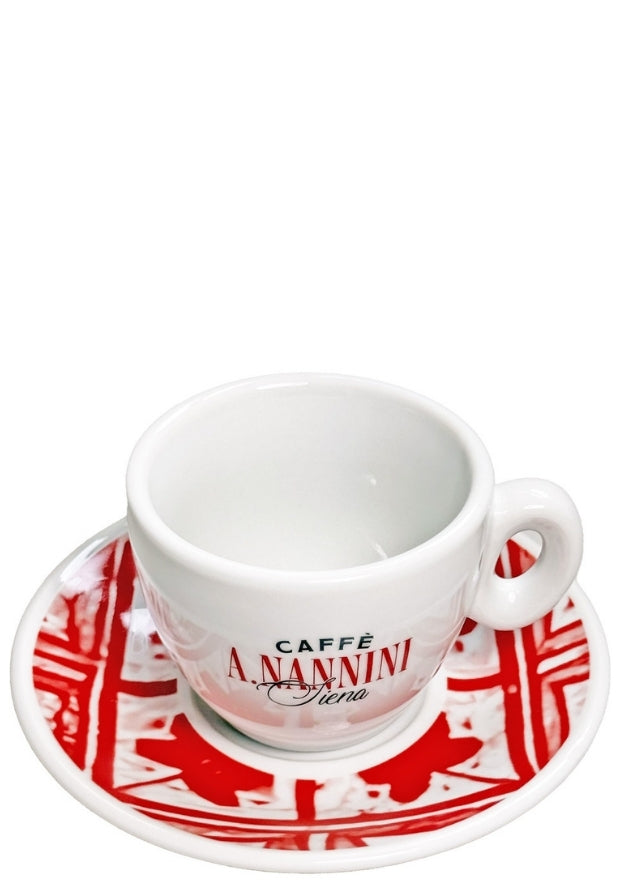 Espresso cup and red saucer - Nannini