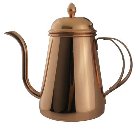 Drip Kettle Copper with Cover for brewed coffee 600ml